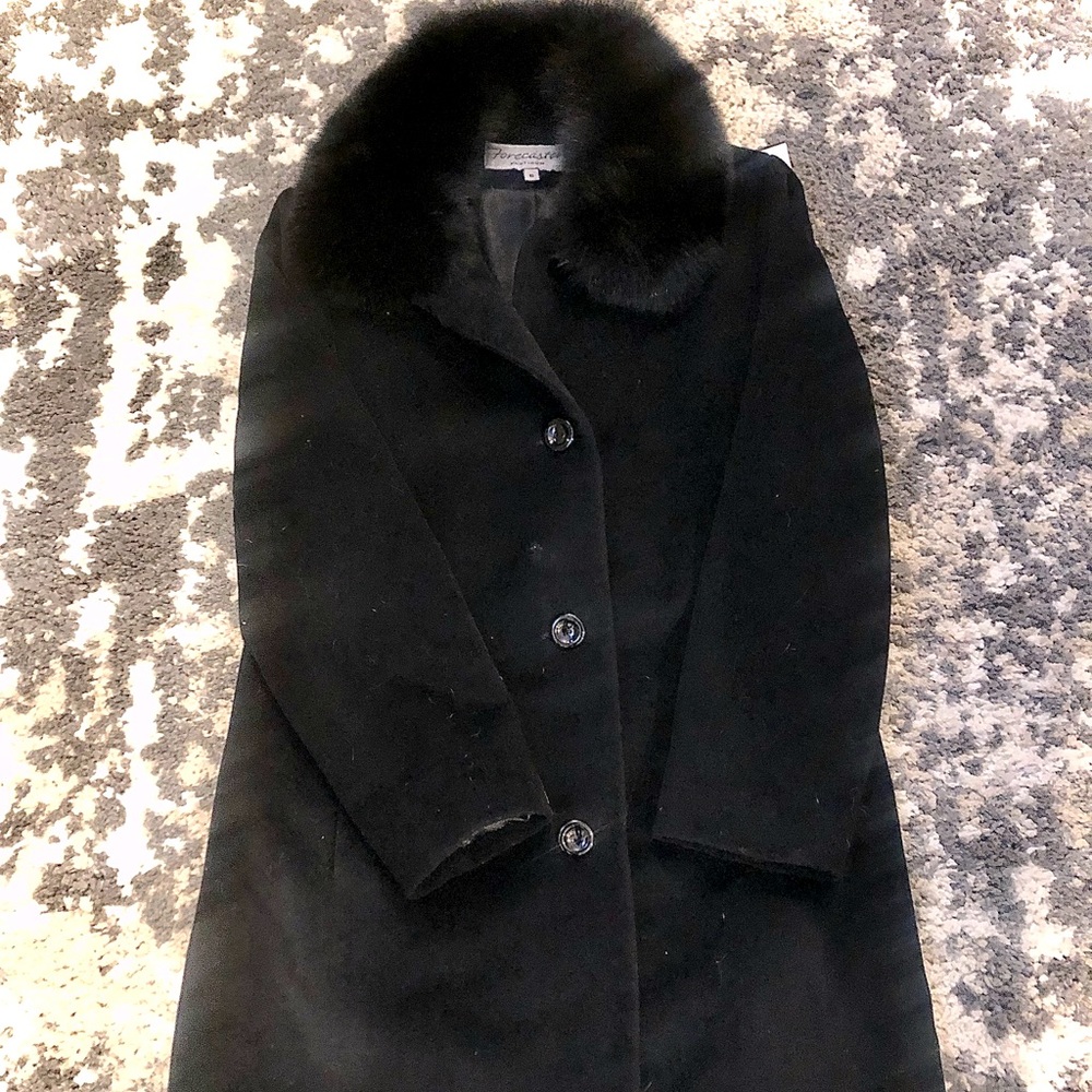 Forecaster Platinum Fur Collar LambsWool Coat